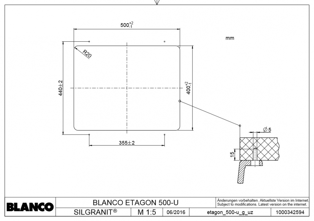   Blanco Etagon 500-U Silgranit