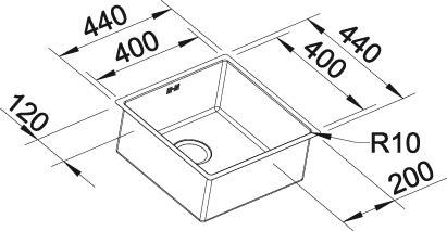   Blanco Claron 400-IF   Durinox  523389