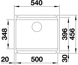   Blanco Etagon 500-U Ceramic PuraPlus