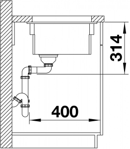   Blanco Etagon 500-U Ceramic PuraPlus