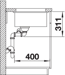   Blanco Subline 350/150-U Ceramic