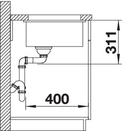   Blanco Subline 375-U Ceramic