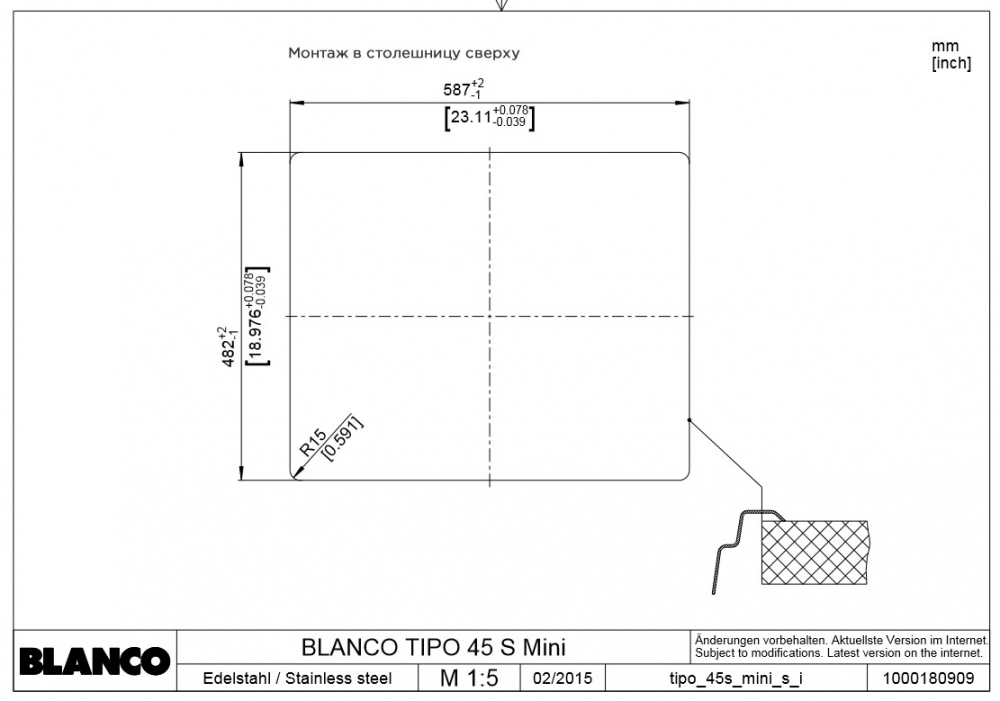   Blanco Tipo 45 S Mini  516524