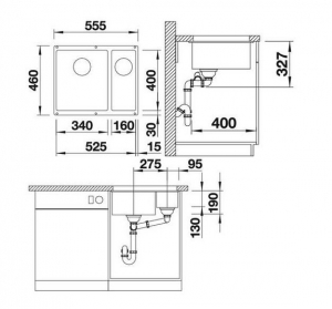   Blanco Rotan 340/160-U   526096